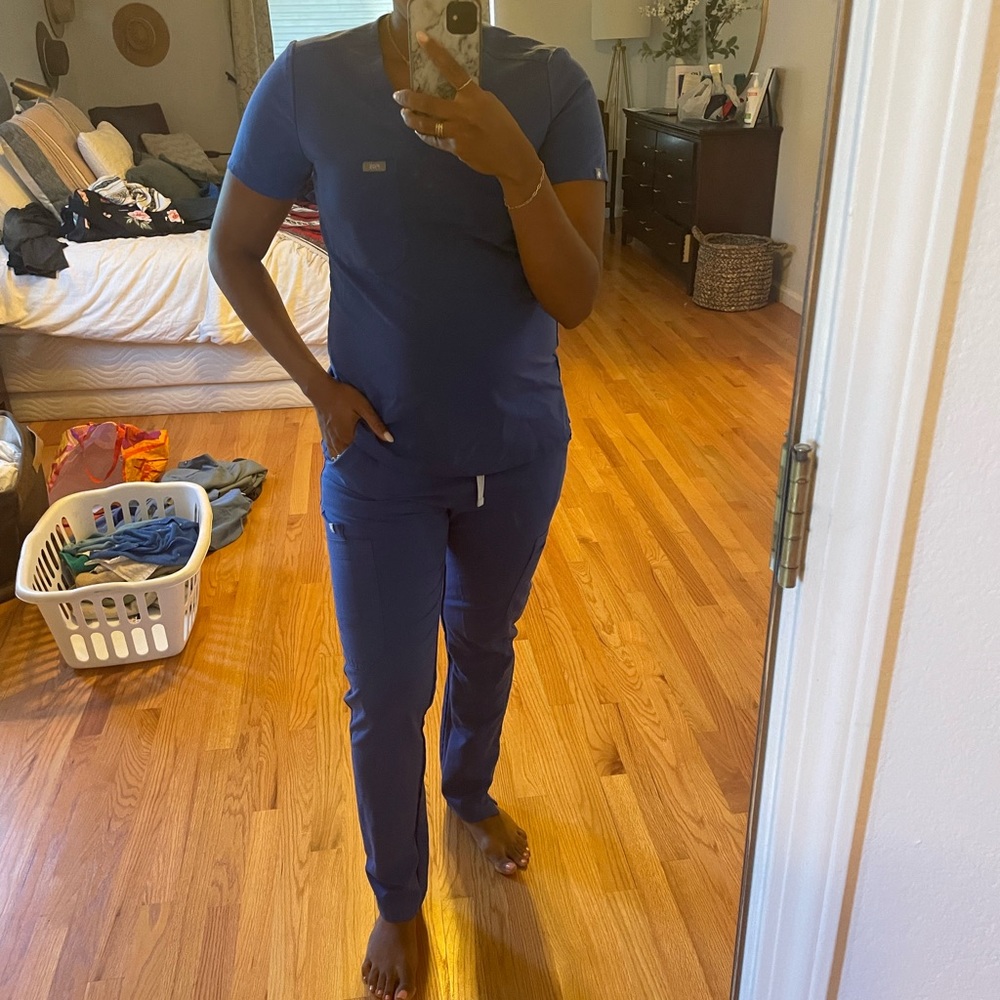 Figs denim blue . Selling as set